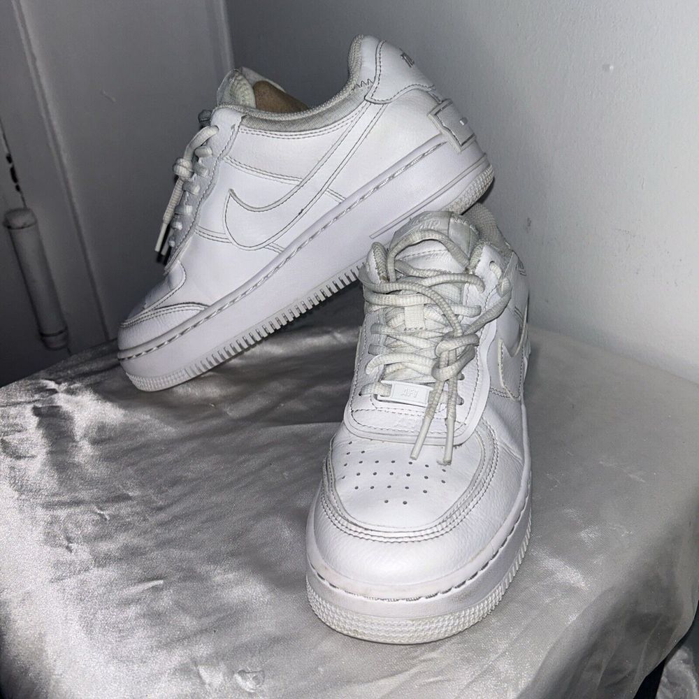 Nike Air Force 1 Classic Triple White Sneakers Athletic Lifestyle Shoes